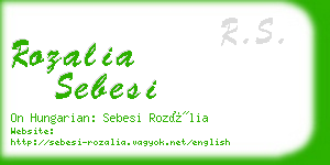 rozalia sebesi business card